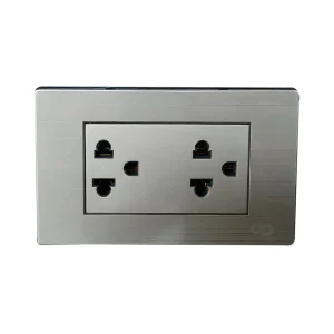 Tomacorriente Doble GD Materiales Argentum
